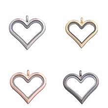 1Pc Cute Plain Peach Heart Love  Floating Charms Memory Locket Pendant For Living Photo  Relicario Necklaces Keychain Jewelry 2024 - buy cheap