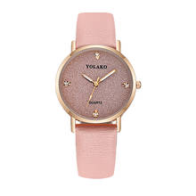 Fashion 2019 Women's Casual Quartz Leather Band Watch Analog Wrist Watch Valentine Gift Crystal Ladies Watch часы женские reloj 2024 - buy cheap