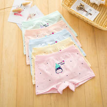 5Pcs/Lot New Girls Panties Cartoon Cotton Boxer Shorts Kids Underwear Kids Boxer Underpants 2024 - buy cheap