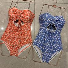 Swimsuit With Pushap Bathing Suit Women Large Sizes One Piece 2020 Japanese Korean New French Retro Floral Animal Spandex Sierra 2024 - buy cheap