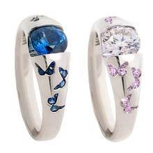 Fashion Women Rhinestone Inlaid Butterfly Finger Ring Wedding Party Rhinestone Sweet Girls Ring Female Wedding Rings Jewelry 2024 - buy cheap