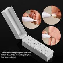 Nail Drill Bits Holder Dustproof Stand Displayer Organizer Container 30 Holes Manicure Tools Acrylic Cover case Manicure Tools 2024 - buy cheap