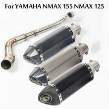 Выхлопная труба для мотоцикла, полная система без шнуровки, переднее среднее звено для NMAX 155 NMAX155 NMAX 125 NMAX125 с выхлопной трубой 2024 - купить недорого
