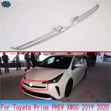 Для Toyata Prius PHV XW50 2019 2020 автомобильные аксессуары ABS Хромированная передняя Центральная решетка радиатора накладка 2024 - купить недорого
