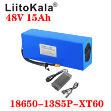 LiitoKala 48V 15AH battery pack 48V 15AH 1000W Electric bicycle battery 48V Lithium ion battery 30A BMS and 2A Charger 2024 - buy cheap