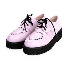 Doce retro lolita sapatos de salto alto, outono novo bolo de esponja, asas de fundo grosso, faculdade feminina jk uniforme lolita sapatos 2024 - compre barato