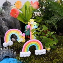 4pcs/set Rainbow Figures Decorative Mini Fairy Garden Animals Statue Miniature Moss Micro Landscape Ornaments Resin Craft 2024 - buy cheap