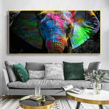 Pintura Pop Art de elefante para pared, carteles e impresiones coloridas, fotos de pared de animales para habitación de niños, Cuadros 2024 - compra barato