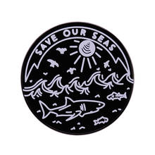 This adorable circle pin brooch is the perfect way to show off your love of the ocean and the importance of marine conservation! 2024 - buy cheap