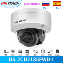 Hikvision-cámara domo IP de 8MP, videocámara de seguridad al aire libre, 4K, DS-2CD2185FWD-I, IR, PoE, con ranura para tarjeta SD, CCTV, detección facial, IP67 2024 - compra barato