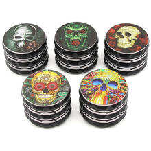 63mm Skull pattern Mill Smoke Spice Crusher Muller Lighter Smoking Pipe Herb Grinders Tobacco Cigarette Accessories 2024 - buy cheap