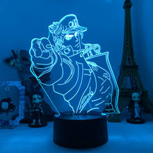 Jojo bizarre adventure 3d luz do anime jojo kujo, para decoração de quarto, presente de aniversário para ele, lâmpada led, presente de aniversário 2024 - compre barato