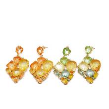 Geometric Alloy Orange Mixed Color Earrings Stud Pendant Personality Jewelry For Women 2024 - buy cheap