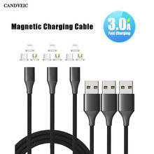 CANDYEIC 3A Fast Charging Magentic Cable For Huawei Mate 30 OnePlus 7T OPPO Reno Ace vivo NEX 3 Cable Charger Micro USB C Wire 2024 - buy cheap