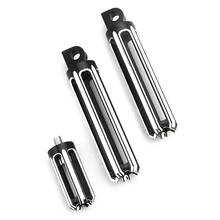 Preto calibre footpegs shifter pegs para harley touring rua glide softail fl dyna sportster xl 883 1200 2024 - compre barato