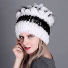 Autumn Winter Thick Warm Beanies Women Plush Fur Knitted Wool Hat Mushroom Shape Cap Casual Comfortable Russian Ladies Hats 2024 - buy cheap