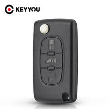 Keyyou carcaça de chave de carro para substituição, 10x, 3 botões, capa com lâmina ce0523 ce0536 2024 - compre barato