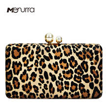 Bolso de noche con estampado de leopardo para mujer, bolsa de mano con decoración de perlas de imitación, bolso de mano de noche para boda, bolso de hombro para novia 2024 - compra barato