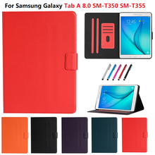 Funda con soporte inteligente para Samsung Galaxy Tab A 8,0, Funda protectora con tapa de SM-T355 y 8 pulgadas, A prueba de golpes, de cuero PU para tableta 2024 - compra barato