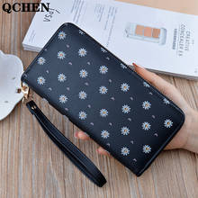 Woman's wallet Long clutch bag Korean version of the soft wallet large capacity small chrysanthemum wallet mobile phone bag 739 2024 - buy cheap