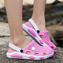 women Clogs Jelly Sandals Home Non-slip Summer Hole Shoes Female Flat slippers Plastic Female Girls Waterproof EVA Garden Shoes 2024 - buy cheap