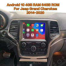 Radio con GPS para coche, reproductor Multimedia con pantalla táctil, Android, receptor estéreo, unidad principal, para Jeep Grand Cherokee 2024 - compra barato