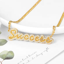 Collar personalizado con nombre para mujer, collares de acero inoxidable, Collar personalizado de dos colores, collar de cristal, joyería chapada en oro 2024 - compra barato