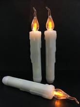 240pcs LED Taper Battery Operated Flameless Candle Dip wax Flickering Electric Light f/Wedding Xmas Home party decor 17CM-Amber 2024 - buy cheap
