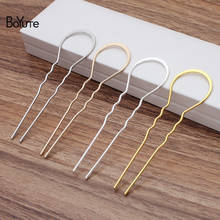 BoYuTe (50 Pieces/Lot) 104*30*2MM Metal Iron Flattened U Shaped Big Wave Hair Fork Hairpin Diy Handmade Jewelry Accessories 2024 - buy cheap