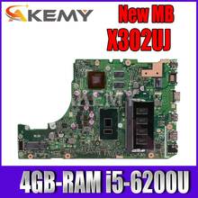 Akemy X302UJ X302UV Laptop motherboard for ASUS X302UJ X302U X302UV X302UA/UJ mainboard i5-6200U GT920M/GT940M 4GB-RAM 2024 - buy cheap