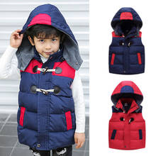 Child Waistcoat Children Outerwear Winter Coats Kids Clothes Warm Hooded Cotton Baby Boys Girls Vest For Age 2-12 Years Old 2024 - buy cheap