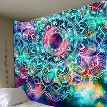 Tapeçaria de mandala cores abstratas, decoração para parede de hotel, sala de estar, quarto, presente 2024 - compre barato