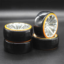 4Pcs RC 1:10 Drift Car Plastic Wheel Rim &Tyre tires For HSP 94123/94122/94103/D4/D3 2024 - buy cheap