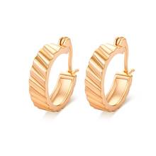 MxGxFam Gold Color 18 k Hot Hoop Earrings Fashion Jewelry For Women Not Stone 2024 - buy cheap