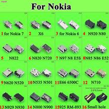 Micro USB jack connector for Nokia 7 TA-1042 6 TA-1000 X6 N97 N70 N72 N73 N710 6120C N80 N81 N82 5700 6300 5300 charging socket 2024 - buy cheap