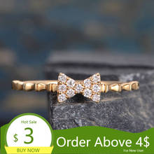 Женское кольцо с бантиком Visisap, элегантное кольцо для офиса и леди, вечерние подарки на годовщину, оптовая продажа, ювелирное изделие от производителя B2203 2024 - купить недорого