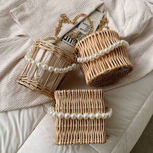 Square Round Hollow-out Mulit Style Straw Bag Handbag Women Summer Rattan Bag Handmade Woven Beach Purse Crossbody Bags 2021 Sac 2024 - buy cheap