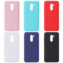 Capa de silicone fosca para celulares xiaomi, pocophone f1, tpu macio, capa traseira, para xiaomi poco f1 2024 - compre barato