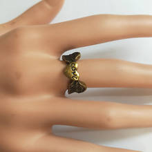 Anéis punk europeus e americanos, anéis de moda europeia e americana, joias com asas de bronze, anel de amor para mulheres, presentes, anéis, drop shipping 2024 - compre barato