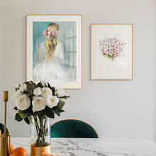 Pósteres de pared con estampado de flores para niñas, pintura de Gypsophila, Paniculata, cuadros de decoración para sala de estar 2024 - compra barato