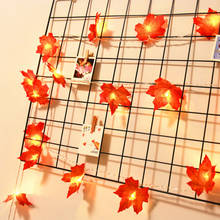 Maple Leaves LED String Light AA Battery Operated Autumn Plants Fence Party Lights Stair Railing Decoration 1.5m 3m 6m 2024 - buy cheap