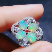 Natural opal woman rings good fire mysterious 925 silver Various color gemstones 2024 - buy cheap