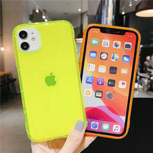 Funda de teléfono fluorescente de Color caramelo para iPhone, 11 Pro Max, 7, 8 Plus, XR, X, XS Max, a prueba de golpes, de silicona, transparente y suave 2024 - compra barato