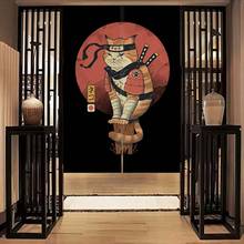Japanese Style Restaurant Fabric Partition Door Screen Kitchen Restaurant Window Telescopic Rod Hanging Curtain Home Decoration 2024 - buy cheap