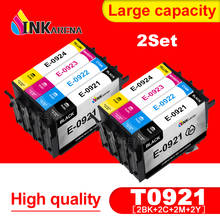 INKARENA T0921N 92N 92 Ink Cartridges for EPSON T0921 Cartridge Stylus TX119 TX109 C91 CX4300 T26 T27 TX106 TX117 Printer 8PCS 2024 - buy cheap