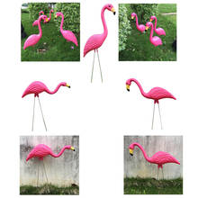 3 tipos de plástico rosa flamingo quintal jardim gramado varanda decoração realista ornamentos animais 2024 - compre barato