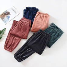 Fdfklak 2020 New Design Sleep Bottoms Cotton Autumn Winter Home Pants Ladies Trousers Warm Women's Pajama Pants Home Pants 2024 - buy cheap