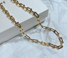 women necklace U-shaped thick chain classic show exaggerated hip-hop clavicle chain luxury simple sweater chain 2024 - buy cheap