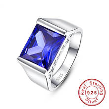 Top Quality Elegant 925 Sterling Silver Engagement Rings emerald AAA Tanzanite CZ Sapphire Stones Rings for Woman Fine Jewelry 2024 - buy cheap