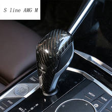 Car Styling Carbon fiber Style Gear Shift Handle Sleeve Buttons Cover Sticker For BMW 3 Series G20 G28 Interior Auto Accessories 2024 - buy cheap